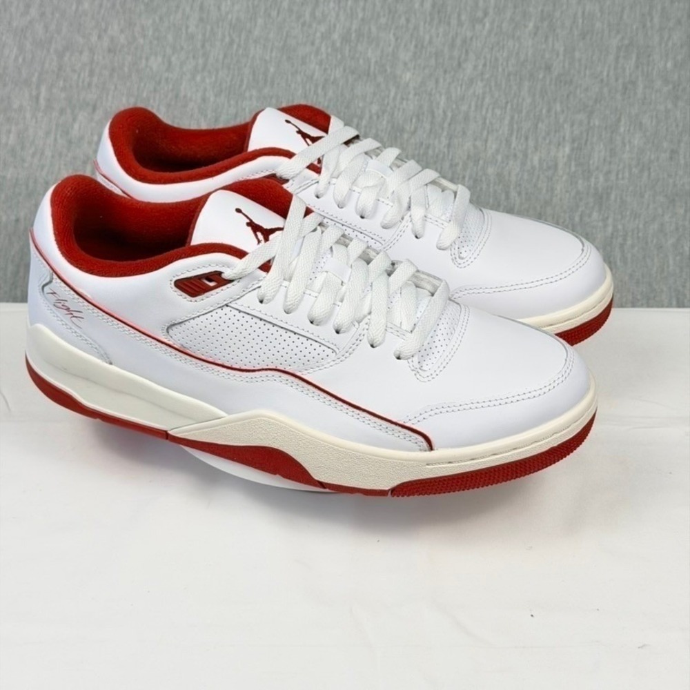 Jordan Flight Court Mens Size 11‎ White Gym Red Excellent HF3255-106 Basketball